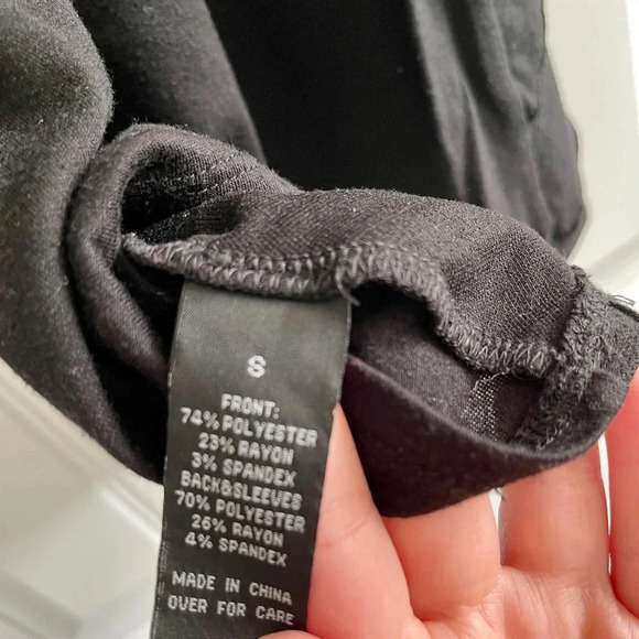 AB Studio Black Flutter Sleeve Ruffle Front Top - Picture 5 of 5